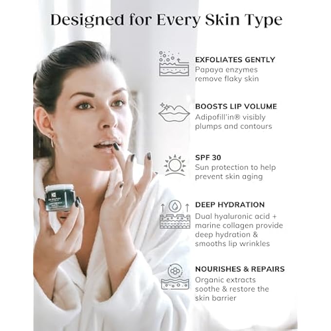 KAPLAN MD PERFECT POUT DUO LIP MASK (0.5 OZ.) & LIP BALM 0.17 OZ. - COMPLETE ANTI-AGING SKIN CARE FOR LIPS - Image 3